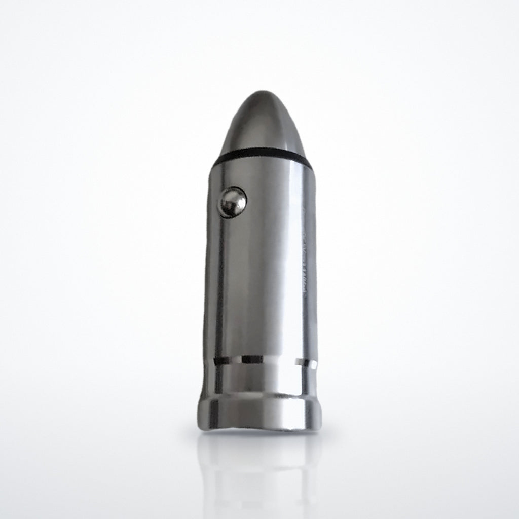 Newmine Bullet Car Charger – Dual USB 3.1A, Premium Metal Design