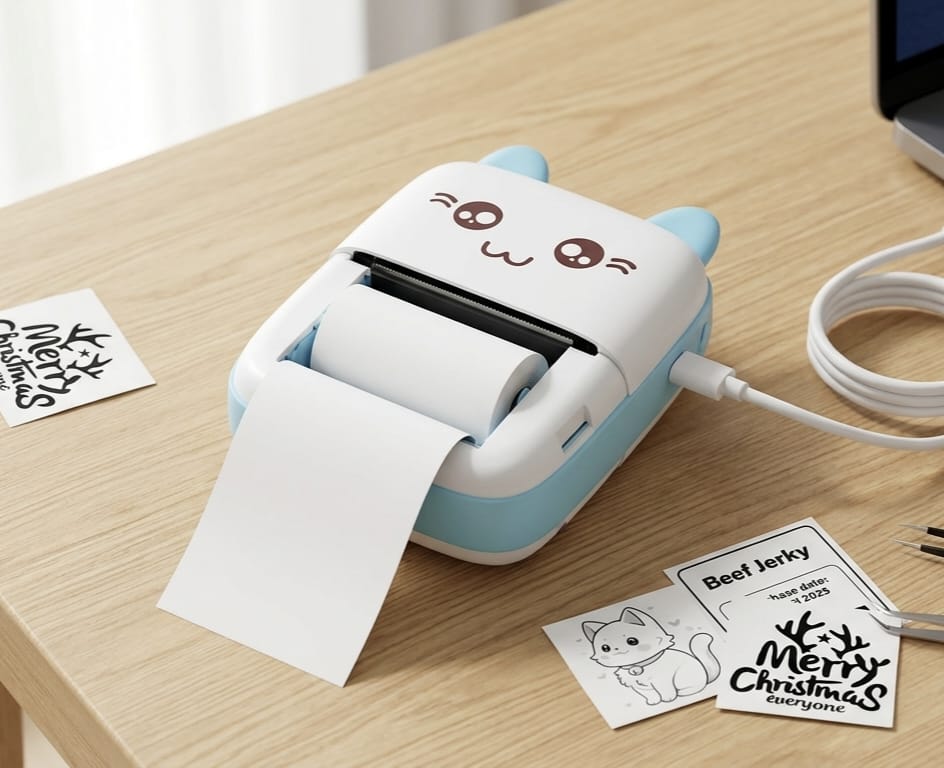 Pack of seven 57mm thermal paper rolls compatible with MiniPodTech portable mini printer